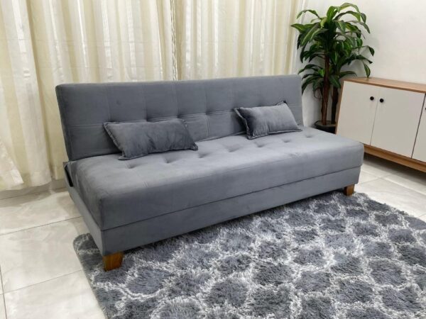 Sofá Cama Arpoador 1.85m - Cinza Veludão - Image 3