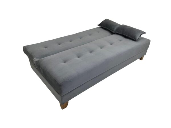 Sofá Cama Arpoador 1.85m - Cinza Veludão - Image 7