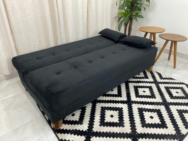 Sofá Cama Arpoador 1.85m - Preto Veludão - Image 5