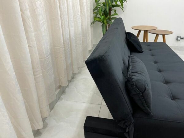 Sofá Cama Arpoador 1.85m - Preto Veludão - Image 6