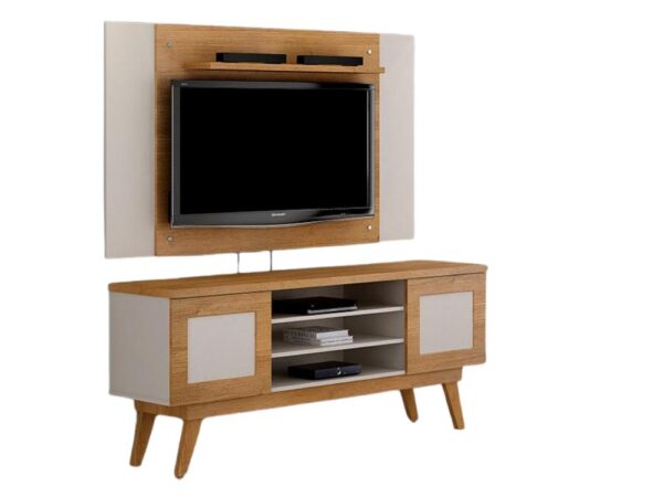 Rack Detroit Com Painel América 65" - Cinamomo/Off White - Image 2