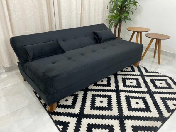 Sofá Cama Arpoador 1.85m - Preto Veludão - Image 7