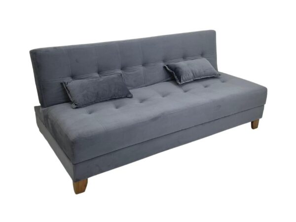 Sofá Cama Arpoador 1.85m - Cinza Veludão - Image 4