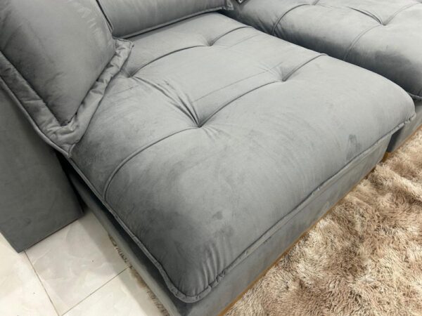 Sofá Retrátil e Reclinável Kioto 2.10m - Cinza Veludo - Image 8