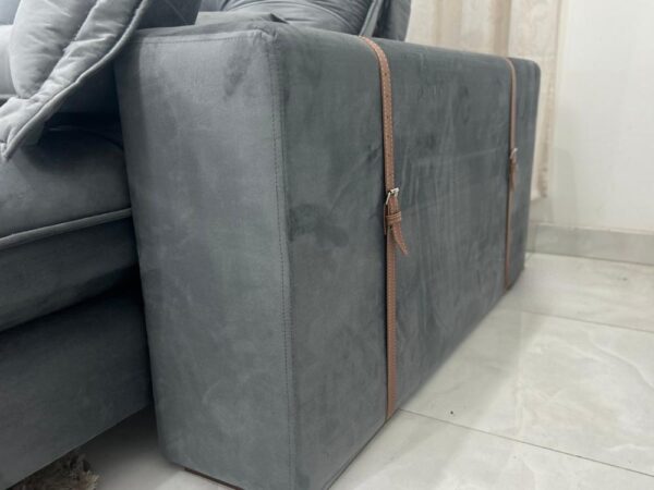 Sofá Retrátil e Reclinável Kioto 2.10m - Cinza Veludo - Image 3