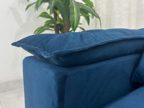 Sofá Retrátil Reclinável Brasão 2.00m- Azul Veludo - Image 7