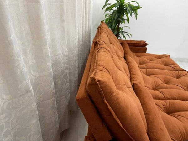 Sofá Retrátil Reclinável Brasão 2.70m- Terracota Veludo - Image 6