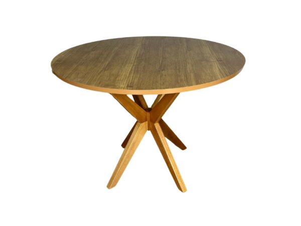 Mesa de Jantar Simpatia 1.08x1.08 Circular Com 4 cadeiras Jasmim - Cinamomo/Bege - Image 8
