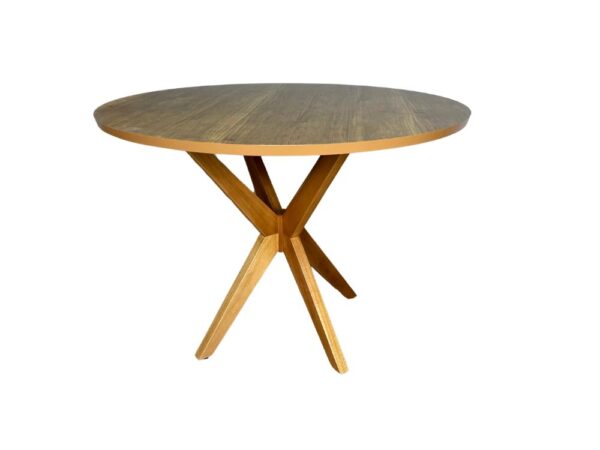 Mesa de Jantar Simpatia 1.08x1.08 Circular Com 4 cadeiras Jasmim - Cinamomo/Bege - Image 9