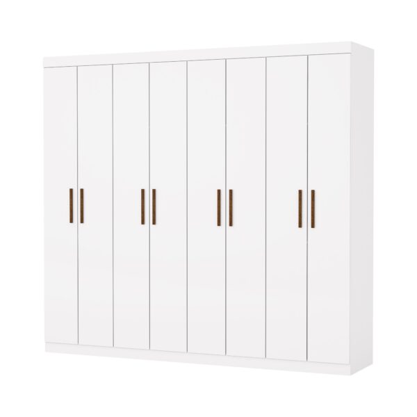 Guarda-Roupa Rubi 8 Portas e 4 Gavetas -  Branco - Image 2