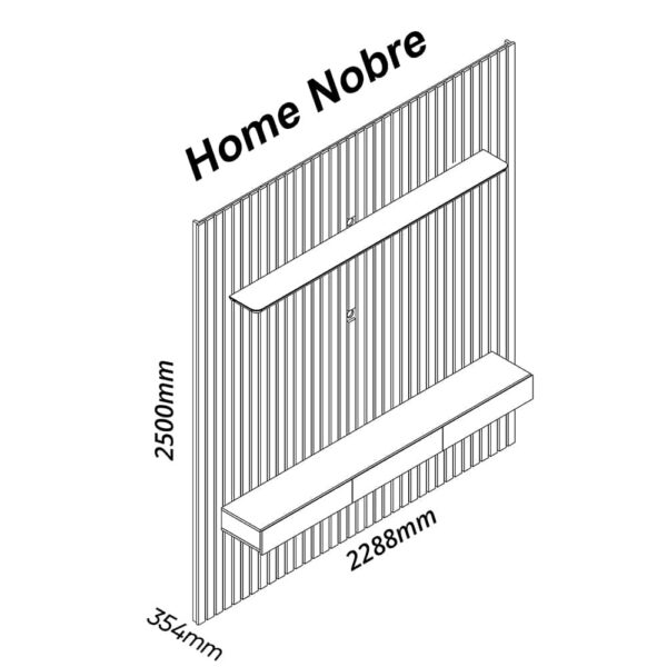 Home Nobre com Nicho 85" -Off White - Image 2