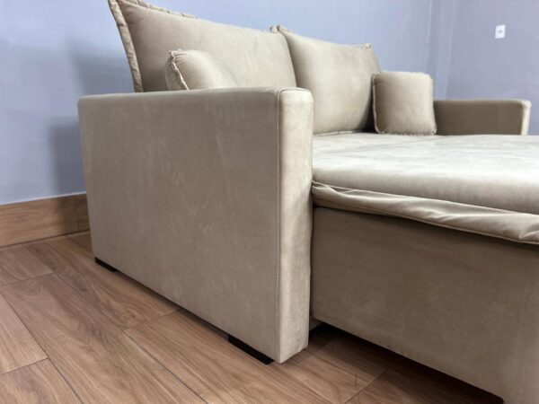 Sofá Cama Retrátil Reclinável Positano 1.80m Mod.80 - Capuccino Veludo - Image 6
