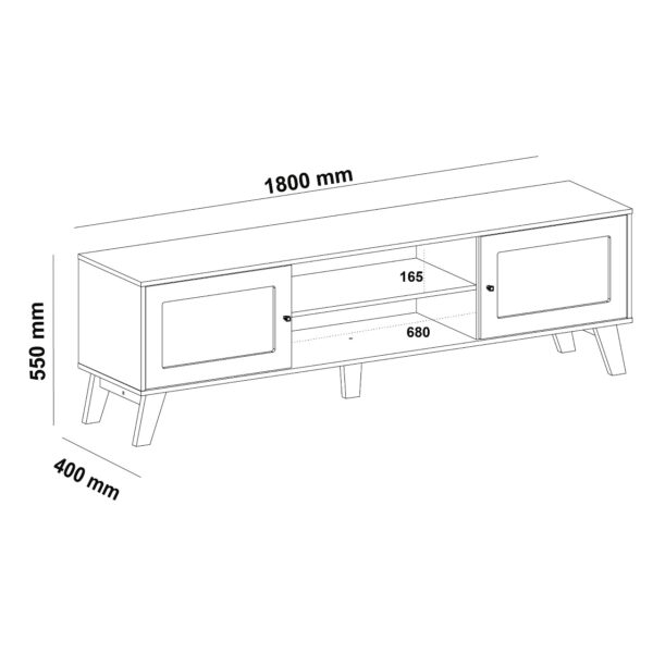 Rack Charlotte 75" - Cinamomo/Off White - Image 5