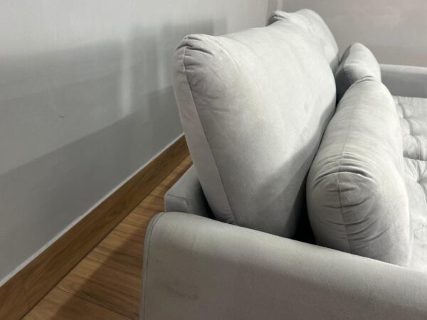 Sofá Cama Retrátil Reclinável Amaranto 2.10m Mod.90 - Prata Veludo - Image 4