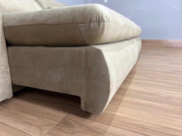 Sofá Cama Retrátil Reclinável Amaranto 2.30m Mod.100 - Capuccino Veludo - Image 6