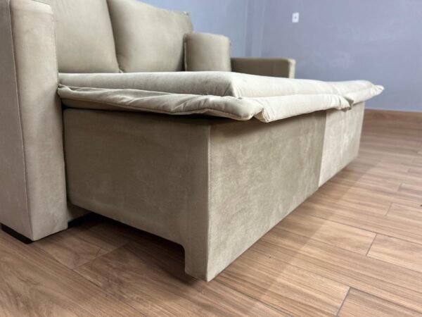 Sofá Cama Retrátil Reclinável Positano 1.80m Mod.80 - Capuccino Veludo - Image 7